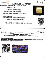 6.38/CT Natural Ceylonese Pukhraj with Govt Lab Certificate-4551
